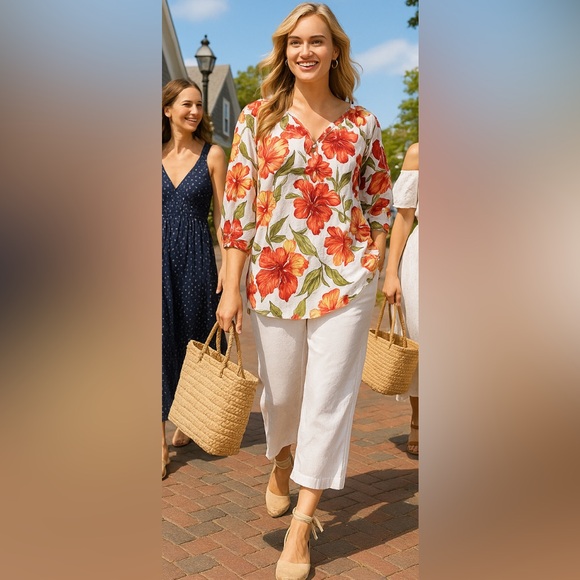 Nantucket calling? 26W AVENUE Cotton No Gap Capri, New Without Tags. - Picture 13 of 13